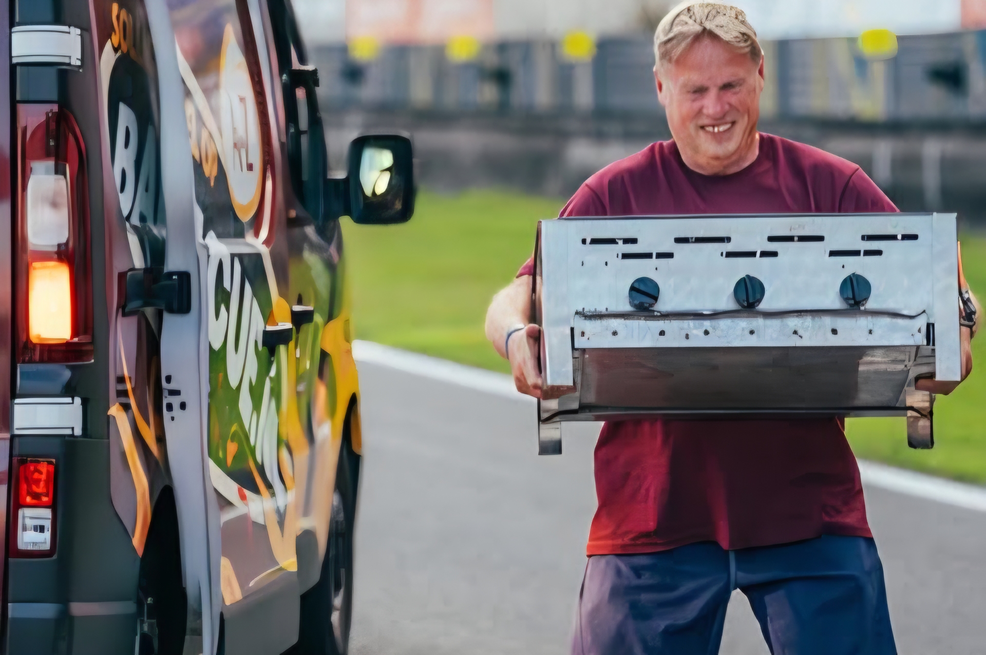 Gratis bezorging van de BBQ